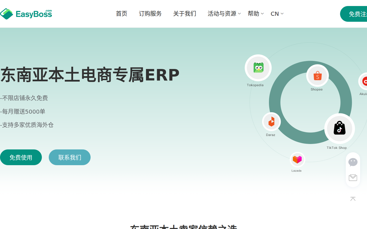 EasyBoss ERP - 免费东南亚本土电商专属ERP